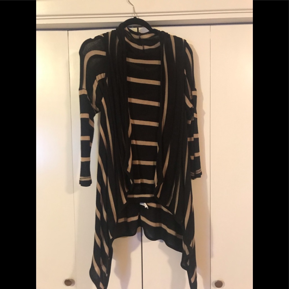Nally and Millie striped shirt/sweater vest set